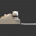 Vintage Rotary Dial Telephone In Ivory White With Coiled Cord Handset And Classic Design
