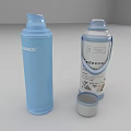 Break Room Essentials Featuring Blue And White Thermos Flasks With Lid 3d model
