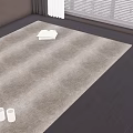 Soft Gray Square Carpet On Wooden Floor With Books And Candles Near Window