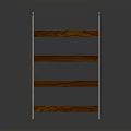 Wooden Multi Tier Storage Shelf With Metal Frame And Open Design