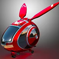 Futuristic Red Flying Vehicle Concept Featuring Transparent Cockpit And Sleek Wings