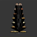 Stylish Black Multi Tiered Dessert Display Stand For Serving Various Pastries And Desserts