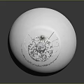 Transparent Glass Light Bulb With Filament And Golden Base On Gray Background