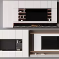 Modern TV Wall Design With White Cabinets Built In Television And Storage Shelves