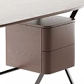 Modern Dressing Table With X Shaped Legs Drawer Unit And Stool 3d model