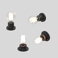 Decorative Light Bulbs With Black Base And Transparent Glass For Home Lighting Design