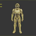 Futuristic Humanoid Robot Design With White Black Body And Blue Accent Lights