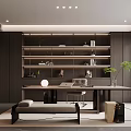 Modern Living Dining Room Interior With Sofa Coffee Table Rug And Circular Wall Decor