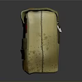 Durable Yellow Storage Bag With Green Lid And Brown Straps For Daily Life Use