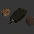 Tactical Weapon Components Including Ammunition Reel Black Device And Accessory Cap