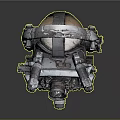 Industrial Mechanical Dual Barrel Weapon With Metal Components And Rustic Details
