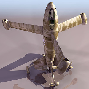 Modern aircraft German upright jet aircraft 3d model