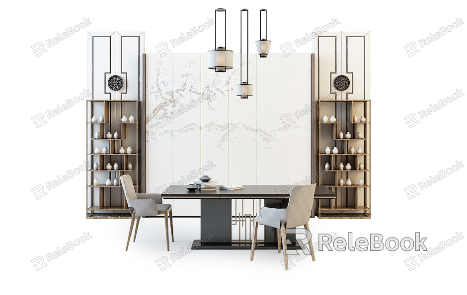 Table and chair combination model