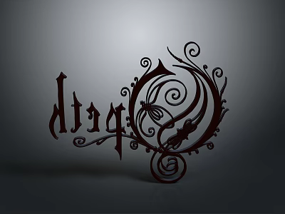 Elegant Decorative Furniture Accent Featuring Intricate Scrollwork And Ornate Patterns 3d model