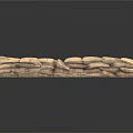 Stacked Sandbags Used In Tactical Fortification And Military Defense Structures