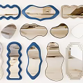 Various Unique Shaped Decorative Mirrors With Stylish Frames For Home Decor