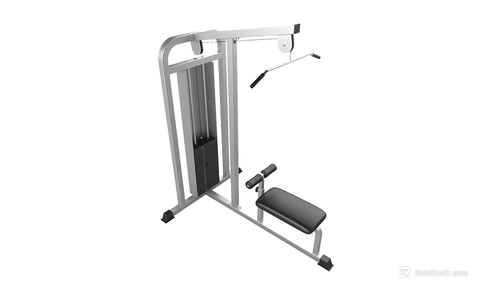 Professional Strength Training Sports Equipment With Steel Frame Adjustable Pulley And Padded Seat 3d model 