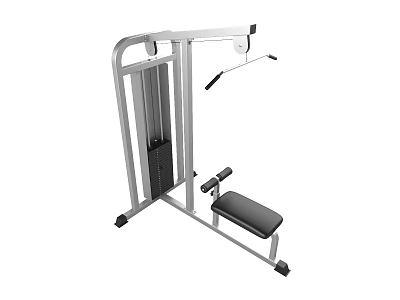 Professional Strength Training Sports Equipment With Steel Frame Adjustable Pulley And Padded Seat 3d model
