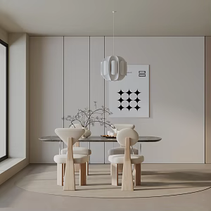 Modern table combination 3d model