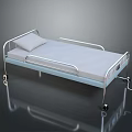 Medical Bed With Metal Frame Mattress Pillow And Wheels For Medical Facility Use