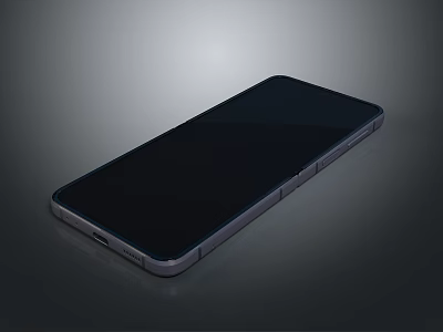 Sleek Modern Electronic Smartphone With Black Screen And Slim Body Design 3d model