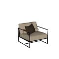 Leisure Chair Fabric Leisure Chair Single Sofa 3d model