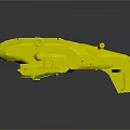 Bright Red Yellow Toy Airplane Model With White Wings And Black Wheels