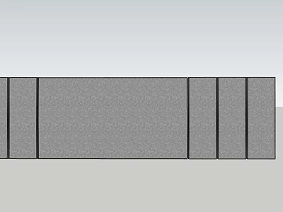 Modern Feature Wall Design With Gray Stone Panels And Segmented Structure 3d model