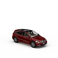 Red Mercedes Station Wagon With Black Roof And Alloy Wheels Side View