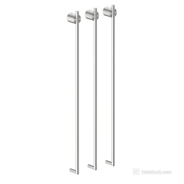 Modern Bathroom Cabinet Rack With Sleek Metal Frame And Multiple Storage Shelves For Bathroom Use 3d model 