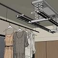 Modern Drying Rack Invisible Drying Rack 3d model
