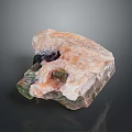 Natural Wood Stone Decorative Material With Pink Green Dark Color And Natural Texture