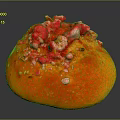 Fresh Ripe Pomegranate With Juicy Red Arils On Vibrant Orange Skin