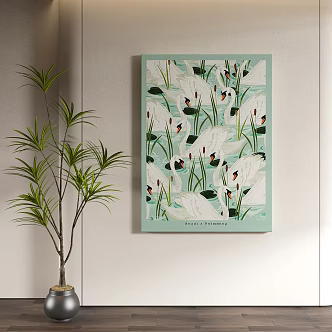 Nordic Abstract Decorative Hanging Painting 3d model