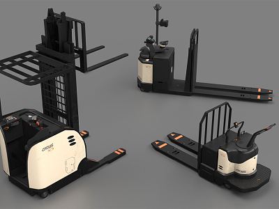 Modern Forklift Low Poly Forklift Cartoon Forklift model