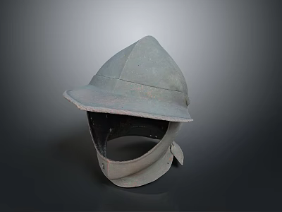Ancient Medieval Metal Warrior Helmet With Spiked Top And Face Guard Design 3d model