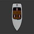 Sleek White Yacht With Modern Design And Red Accents