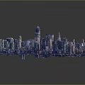3D City Model Display With Detailed Skyscrapers And Modern Urban Buildings