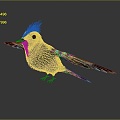 Modern bird hummingbird bird bird 3d model