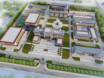 New Chinese-style Industrial Park Planning Industrial Park Office Building Design model