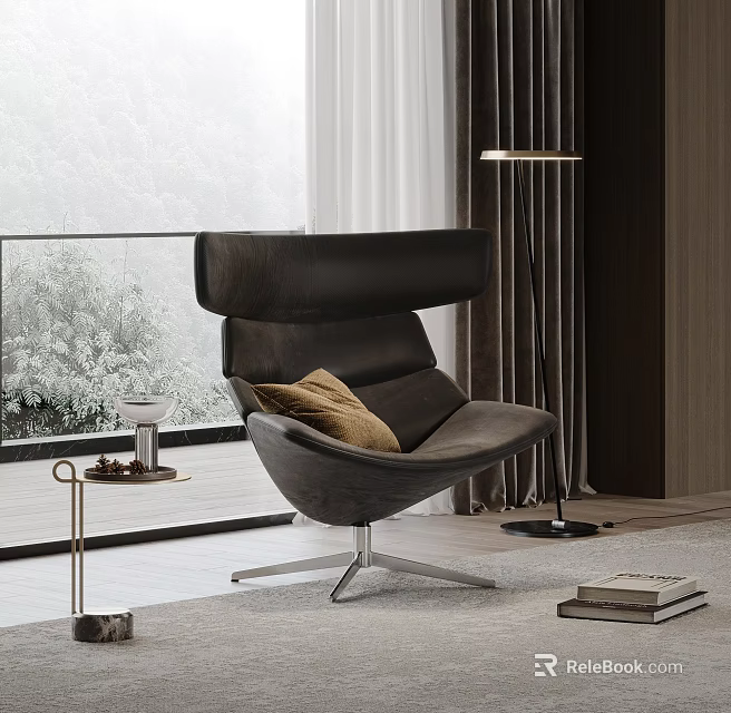 Luxury Modern Office Chair With High Backrest And Comfortable Cushion 3d model 