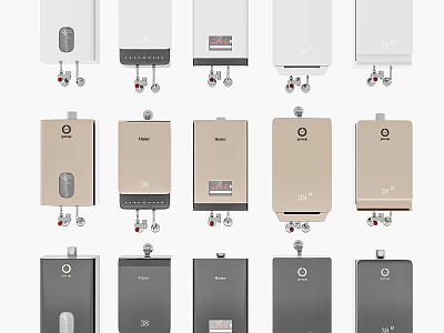 Electric Water Heaters for Daily Home Use with Various Colors and Modern Designs 3d model