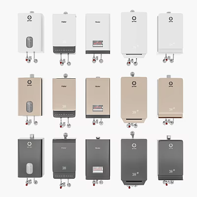 Electric Water Heaters for Daily Home Use with Various Colors and Modern Designs 3d model