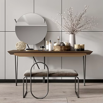 Light Luxury Dressing Table 3d model