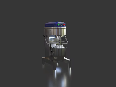 Commercial Electric Food Mixer With Stainless Steel Body And Digital Control For Professional Kitchen 3d model