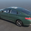 Sleek Green Sedan Showcasing Modern Exterior Design 3d model