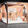 Public Workspace Live Streaming Studio With Happiness Theme Decorations Ring Lights And Bear Ornament 3d model