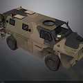 Camouflage Armored Military Vehicle With Tactical Design And Roof Equipment