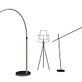 Modern Floor Lamps Featuring Arc Design Tripod Base And Minimalist Structures 3d model