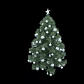 Christmas Tree Decorative Ornament Set With Star Balls And Snowflakes